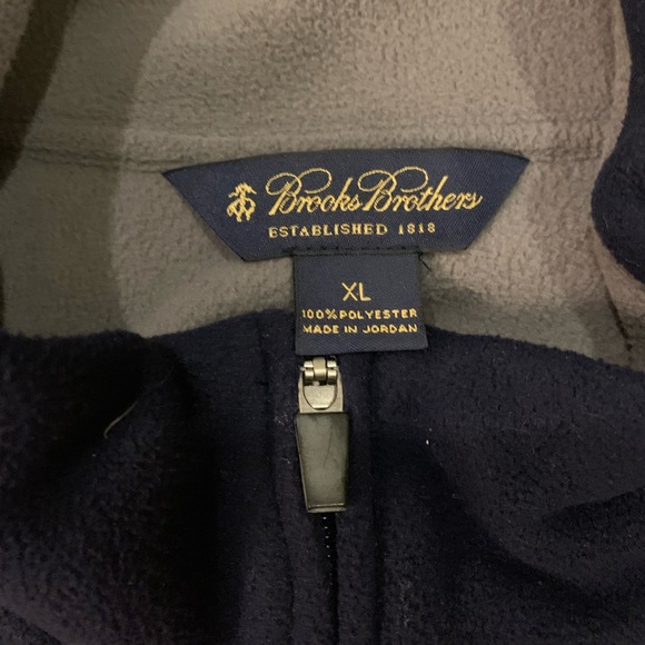 Brooks Brothers Navy Duke University Fleece Vest - Picture 2 of 3